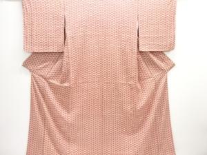 菊青海波模様付け下げ小紋着物